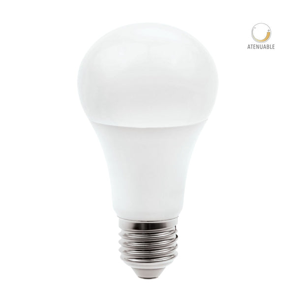Foco LED A19, 10 W, Luz de Día, Base E27, Atenuable