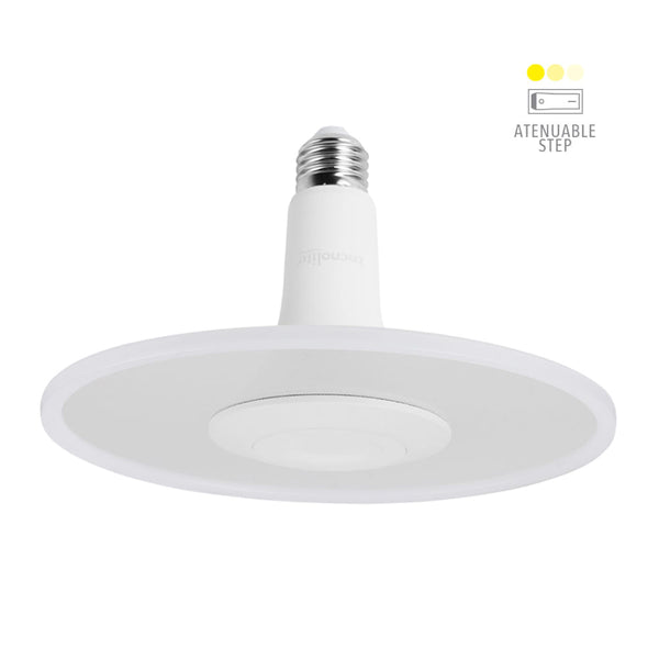 Foco LED atenuable, 10.5 W, Luz suave cálida, Base E27