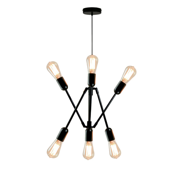 Lámpara de techo ajustable 6x40w