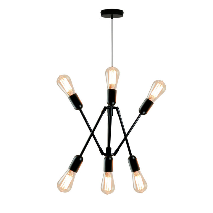 Lámpara de techo ajustable 6x40w