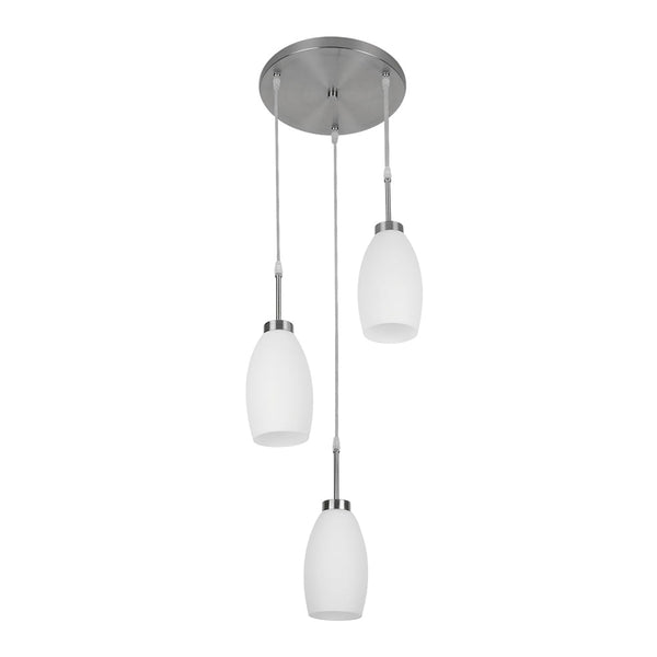 Colgante de Cristal 1.49 m de Altura, Potencia Máx. 180 W, 3 Bases E27, No incluye focos