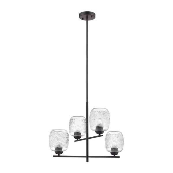 Colgante de Cristal 1.50 m de Altura, Potencia Máx. 240 W, 4 Bases E27, No incluye foco