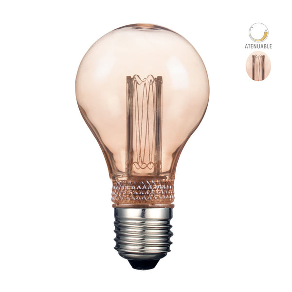 Foco A19 LED Vintage, 2.3 W, Luz Suave Cálida, Base E27, Atenuable