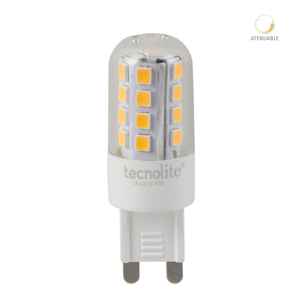 Foco LED tipo ampolleta atenuable, 3 W, Luz suave cálida, Base G9
