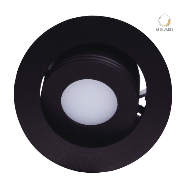 Lámpara de interior LED atenuable para empotrar, 3 W, Luz suave cálida, dirigible