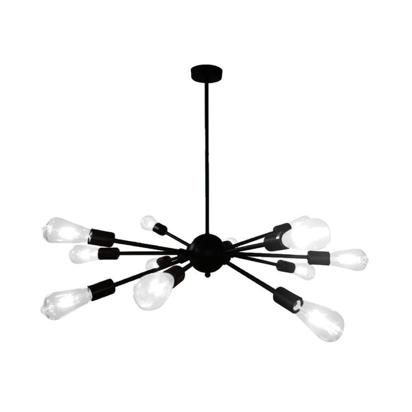 Colgante Metálico 1.21 m de Altura, Potencia Máx. 720 W, 12 Bases E27, No incluye focos