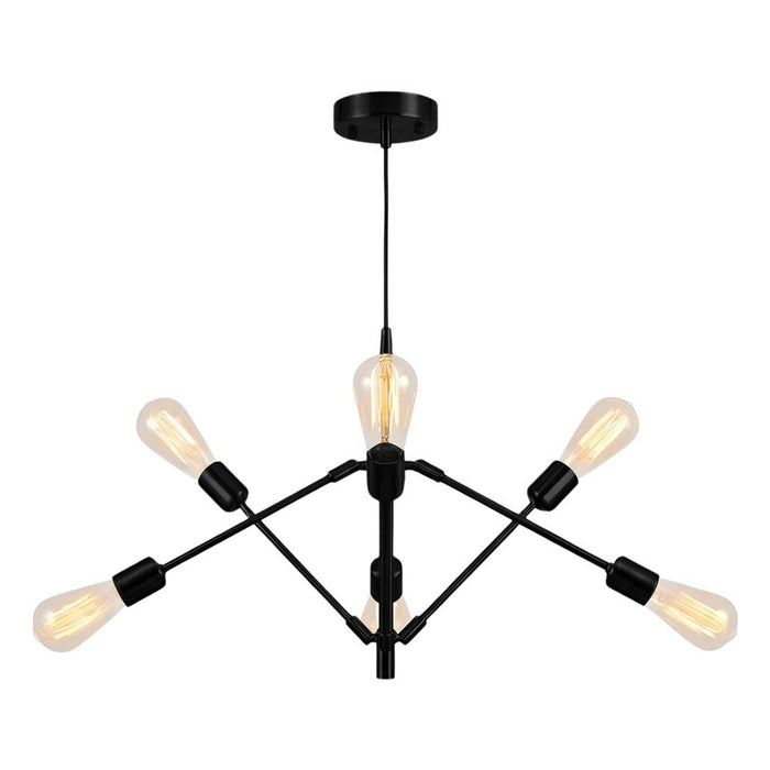 Lámpara colgante tipo araña estilo industrial/vintage Lucero 006 NG de Mil Luces con 6 brazos ajustable